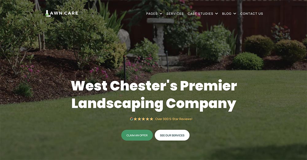 Lawn Care Example website